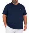 Thumbnail Front view of navy short sleeve logo T-shirt on model.